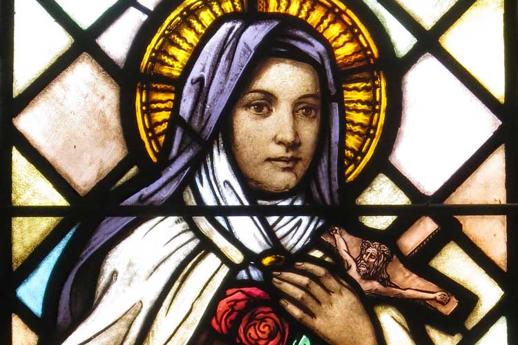 St. Thérèse of Lisieux stained glass window